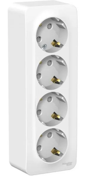 Розетка "SchE" Blanca О/У 4м с/з 16А IP20 белая BLNRA011411