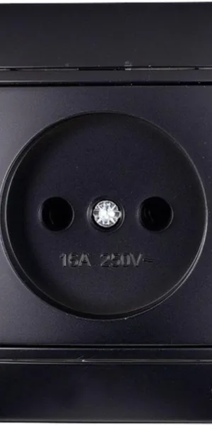 Розетка 1-м СП Mira 16А с заземл. + USB разъем черн. бархат LEZARD 701-4242-181