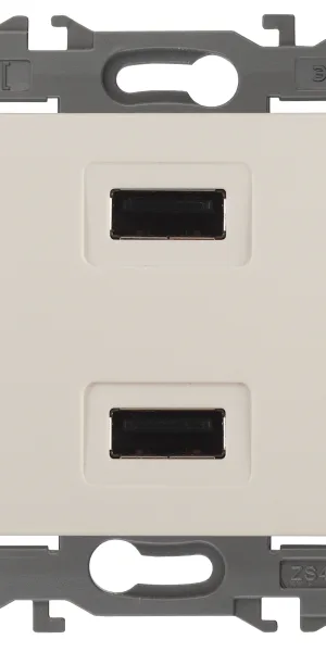 Розетка ЭРА Elegance зарядная, USB 5В-2100мА, IP20 слоновая кость 14-4110-02, Б0034359
