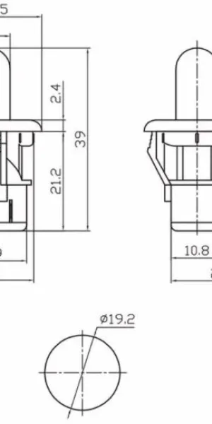 Выключатель кнопка REXANT 36-3020 ON-(OFF) 250V 2.5А (2с) мебельный
