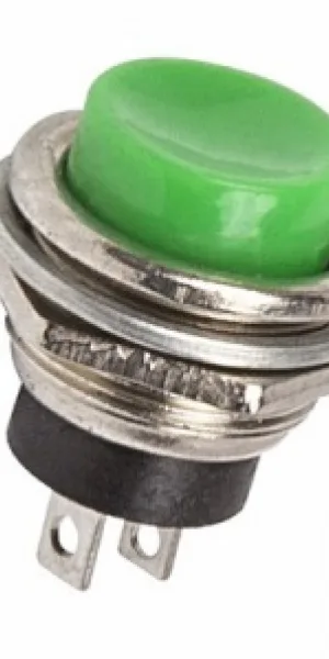 Выключатель кнопка REXANT 36-3353 (ON)-OFF 250V 2А (2с) Ø16.2 зеленая