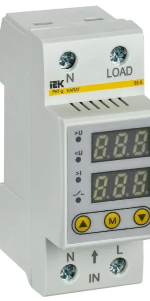 Реле напряжения и тока РНТ-д 1ф 63А IEK 36мм IVC21-1-63