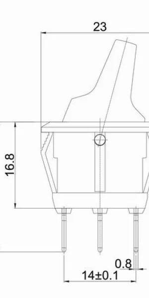 Выключатель клавишный REXANT 36-2590 ON-OFF 12V 16А (3с) круглый, красный с подсветкой