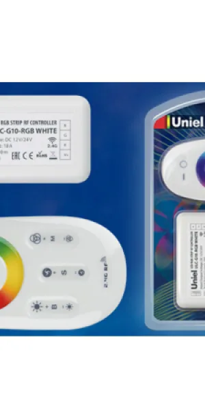 Контроллер RGB ULC-G10 12-24B с пультом ДУ 2.4ГГц. Uniel белый 11104