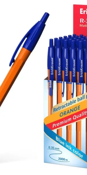 Ручка шариковая автоматическая Erich Krause R-301 MATIC Orange синяя 1.0мм EK 38512  1171395