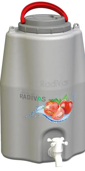 Рукомойник Radivas 10л с краном и ручкой для переноски, серый G1-2-002