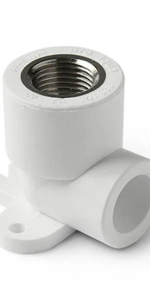 Угольник полипропиленовый РР-R 20-1/2" гайка с креплением