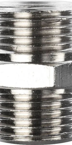 Переходник латунный 3/8х3/8" хром (10х10мм) 520 REMER