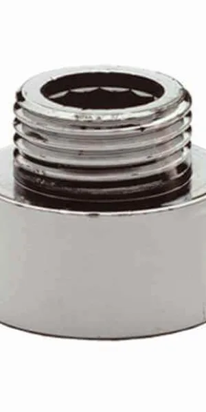 Переходник латунный 1/2"гайка х3/8"штуцер (15х10мм) хром 506 REMER