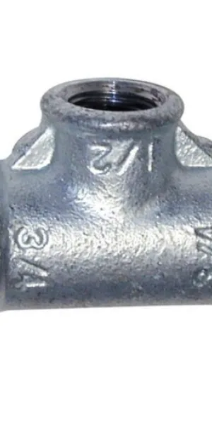 Тройник переходной 1"х3/4"х1" (25х20х25мм) оцинкованный