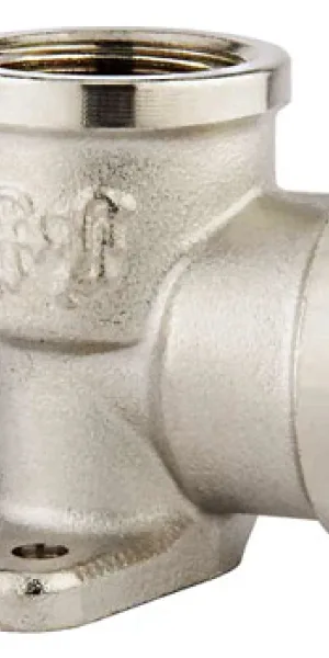 Угольник латунный 1/2" (15мм) г/г  с креплением