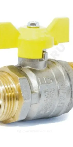 Кран шаровый LD 1/2" (Ду15) ш/ш бабочка (для газа)