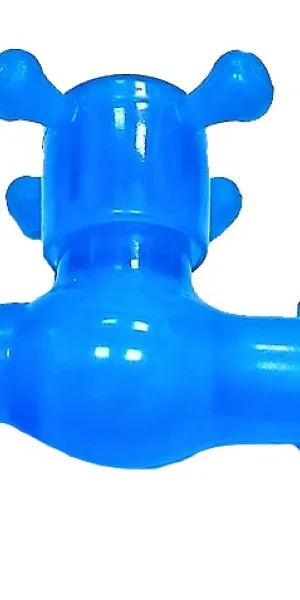 Кран водоразборный 1/2" пластик синий