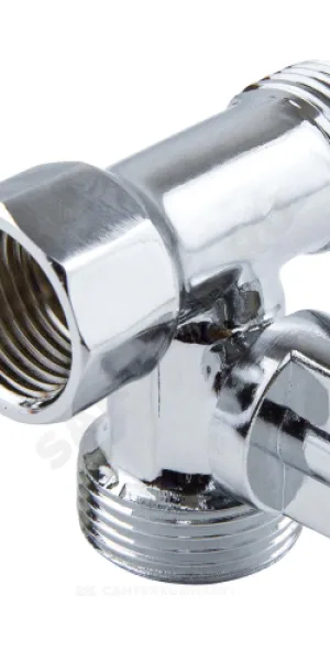 Кран шаровый для стиральной машины 1/2"х3/4"х1/2" SMS