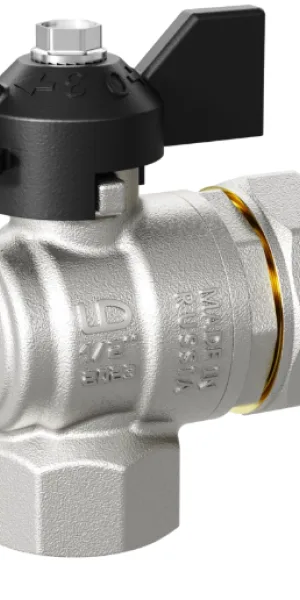 Кран шаровый LD Pride  1/2" (Ду15) угловой бабочка (американка)