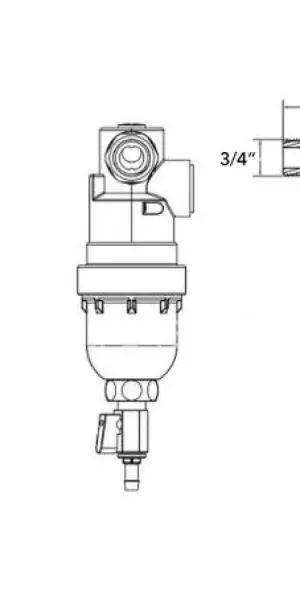Фильтр самоочищающийся 3/4" нар с манометром AVE115702KG AV Engineering - - - Акция