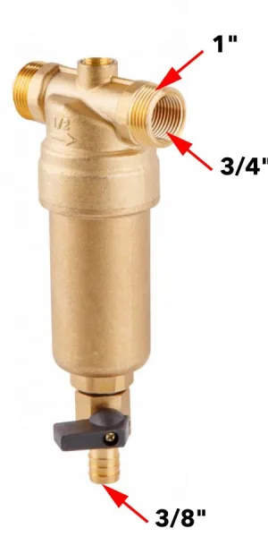 Фильтр самоочищающийся 1" нар и 3/4" вн 100 микрон AV Engineering AVE115704