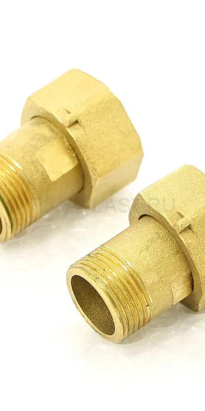 Соединитель для водосчетчика 1/2"штуцер - 3/4"гайка  (пара)