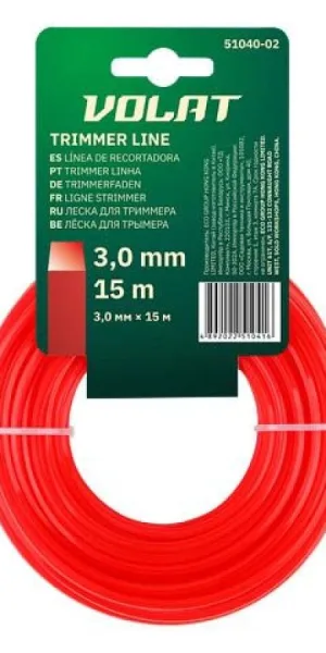 Леска для триммера ВОЛАТ  3мм квадрат 15м  51040-02