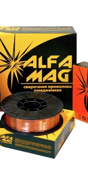 Проволока сварочная омедненная 1.0мм 5кг "AlfaMag" SG-2