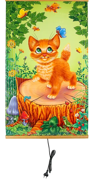 Обогреватель настенный, гибкий "Домашний очаг" Котёнок 500Вт, 65°С, 105х60см 2872099