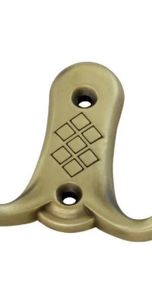 Крючок  2-х рожковый KR 0211 MAB атласная бронза