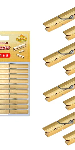 Прищепка деревянная, набор 20шт "Мультидом" LF75.65