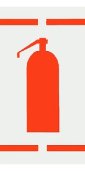 Трафарет "Огнетушитель" 20*20см UNIBOB арт.67203
