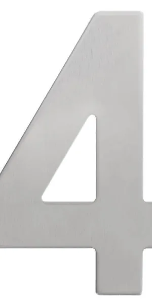ЦИФРА №4 нержавейка 95х62мм. LNS4 SS #4