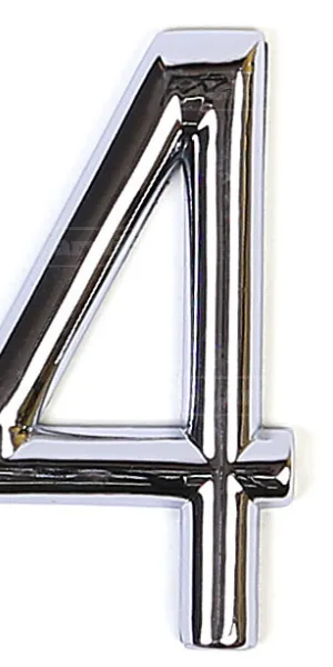 Цифра дверная "Larvij" LNZ754CP 75х40мм цинк №4