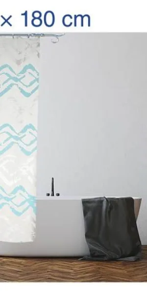 Штора для ванной PERFECTO LINEA 180х180см морская волна 36-118004