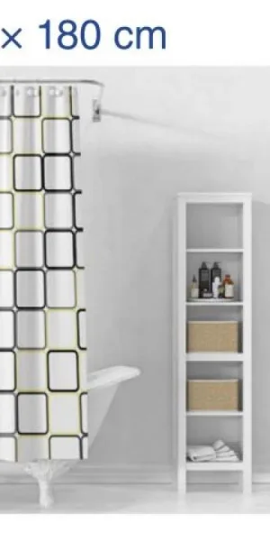 Штора для ванной PERFECTO LINEA 180х180см графика  36-118103