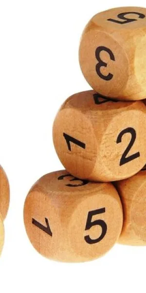 Кости игральные 2,0х2,0см дерево, арабские цифры  2463615