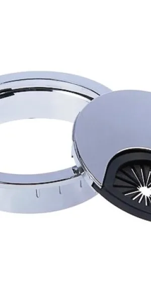 Заглушка ПК  Z01, D=60мм, пластиковая, цвет хром  3836595
