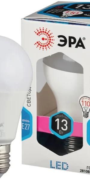 Лампа светодиодная груша 13W ЭРА LED A60-13W-840-E27 Б0020537