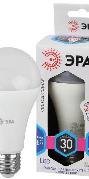 Лампа светодиодная груша 30W ЭРА LED A65-30W-840-E27 дневной свет  Б0048016