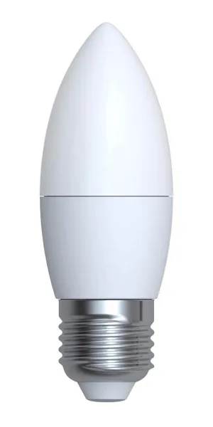 Лампа светодиодная свеча Е-27 6W VOLPE C37 дневной свет /01068/