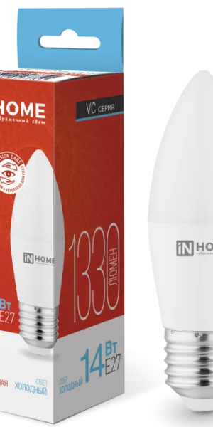 Лампа Светодиодная LED-СВЕЧА-VC 14Вт 230В Е27 6500К 1330Лм IN HOME 4690612047751