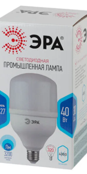 Лампа светодиодная 40(320)W Эра Е-27 3200Лм 4000К холодный свет, промышленная Б0027005
