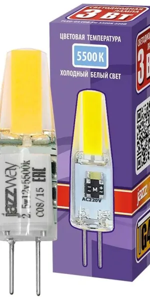 Лампа светодиодная G4 JazzWay 3Вт 220В PLED-G4 COB 240лм 5500К 2857477