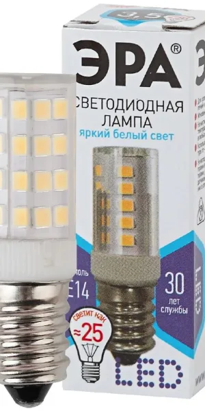 Лампа для холодильника 3.5Вт Е14 диодная ЭРА кукуруза, холодная Б0028745