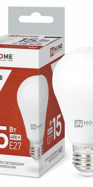 Лампа светодиодная "IN HOME" груша 15W Е-27 низковольтовая 12-48В, 4000К, 1200Lm 4690612036182