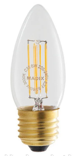 Лампа светодиодная "MadixLED" MD-NEO 6Вт E27 3000К C35 свечка