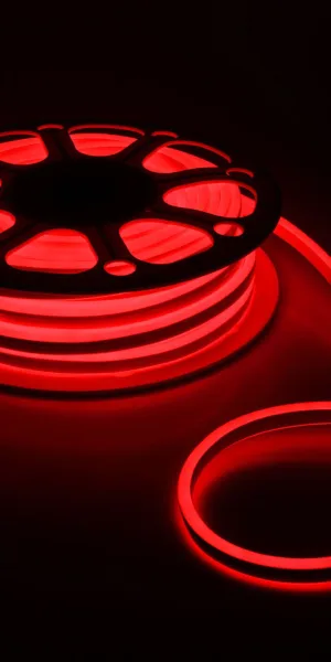 Неон ПВХ "LEDS POWER" силикон ПРЕМИУМ 8*16 11Вт/м 12В в блистере (5м) красный LP-N-816-2835R