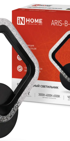 Светильник диодный ELEGANT ARIS-B-BG 15W 3000-4000-6500К 1050Лм STEP COLOR чёр IN HOME 4690612043128