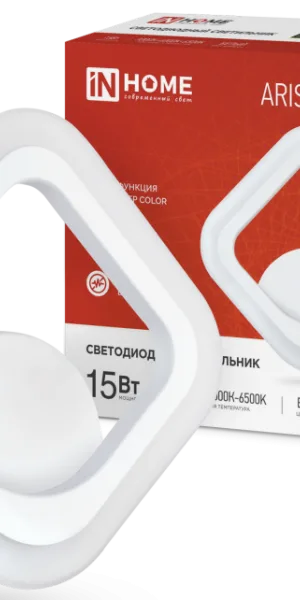 Светильник диодный ELEGANT ARIS-15W 3000-4000-6500К 1050Лм STEP COLOR белый IN HOME 4690612035321