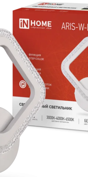 Светильник диодный ELEGANT ARIS-W-BG 15W 3000-4000-6500К 1050Лм STEP COLOR бел IN HOME 4690612043135