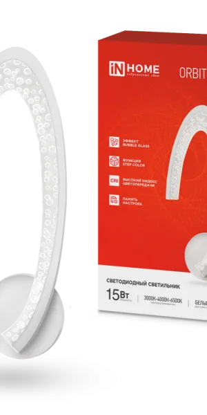 Светильник диодный ELEGANT ORBIT 15Вт 3000-6500K 1200Лм STEP COLOR, белый IN HOME 4690612051451