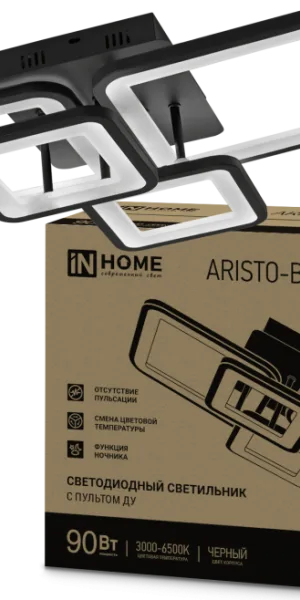 Светильник диодный ELEGANT ARISTO-90B 90Вт 3000-6500K 7000Лм чёрный IN HOME 4690612047294
