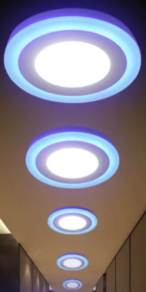 Панель светодиодная "Max Light" LPR 16(12+4)Вт, 4200K +синий, 190/155мм, алюминий, белый
